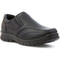 Beckett Boys Slip On School Shoe in Black