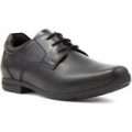 Buckle My Shoe Boys Leather Lace Up Shoe in Black