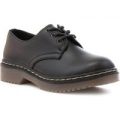 Lilley Girls Matte Effect Lace Up Shoe in Black