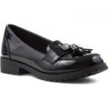 Buckle My Shoe Black Patent Loafer Shoe