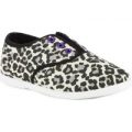 Lilley Girls Leopard Print Canvas Shoe