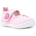 Girls Walkright Pink Canvas with Sequins