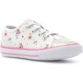 Walkright Girls Floral and Glitter Canvas Shoe