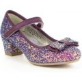 Lilley Sparkle Girls Purple Glitter Party Shoe