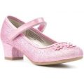 Lilley Sparkle Girls Pink Flower Party Shoe