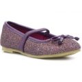 Lilley Sparkle Girls Purple Glitter Ballerina Shoe