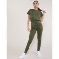 Khaki T-Shirt and Jogger Loungewear Set, Green