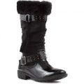 Walkright Girls Black Patent High Leg Boot