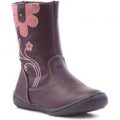 Chatterbox Girls Purple Patterned Knee High Boot
