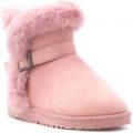 Chatterbox Girls Pink Faux Suede Boot