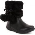 Walkright Girls Pom Pom Ankle Boot in Black