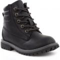 Trux Boys Lace Up Ankle Boot in Black