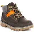 Boys Chatterbox Brown Zip Fasten Lace Detail Boot