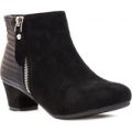 Lilley Girls Black Microfibre Ankle Boot
