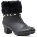 Lilley Girls Ankle Boot with Faux Fur Top
