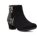 Lilley Girls Heeled Ankle Boot in Black