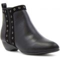 Lilley Girls Black Ankle Boot with Eyelet Detail