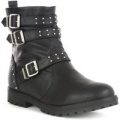 Sprox Girls Black Triple Buckle Ankle Boot