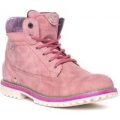 Wrangler Girls Pink Lace Up Boot