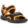 Walkright Boys Black And Orange Dino Sandals