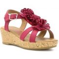 Lilley Girls Flower T Bar Wedge Sandal in Pink