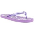 Girls Lilac Flower Flip Flop