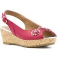 Lilley Girls Pink Flower Wedge Sandal