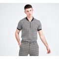 Houndstooth Check Zip T-Shirt