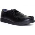 Beckett Mens Leather Lace Up Shoe in Black