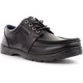 US Brass Mens Black Lace Up Smart Shoe