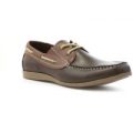 Hobos Mens Brown Lace Up Boat Shoe
