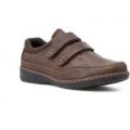 Dr Keller Mens Brown Twin Easy Fasten Casual Shoe