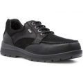 Padders Mens Black Leather Lace Up Waterproof Shoe