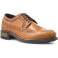 Catesby Mens Leather Lace Up Brogue Shoe in Tan