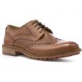 Silver Street Mens Tan Leather Lace Up Brogue Shoe