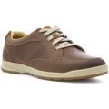 Clarks Mens Leather Lace Up Shoe in Tan