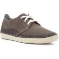 Clarks Mens Taupe Leather Lace Up Casual Shoe