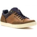 Wrangler Mens Brown Leather Lace Up Casual Shoe