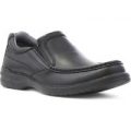 Clarks Mens Black Leather Slip On Casual Shoe