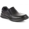 Clarks Mens Black Leather Slip On Shoe
