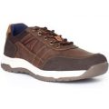 Relife Mens Brown Contrast Panel Lace Up Shoe