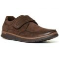 Hush Puppies Mens Brown Touch Fasten Shoe