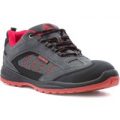 Earth Works Mens Grey and Red Lace Up Safety Shoe