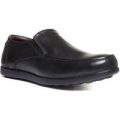 Dr Keller Mens Black Slip On Formal Shoe