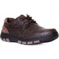 Cushion Walk Mens Lace Up Shoe in Brown
