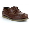 Catesby Mens Tan Leather Casual Boat Shoe