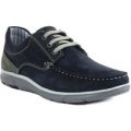 Catesby Mens Leather Casual Shoe in Navy