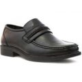 Hobos Mens Moccasin Shoe in Black