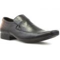Beckett Mens Black Slip On Formal Loafer Shoe