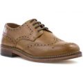 Red Tape Mens Brogue Lace Up Shoe in Tan